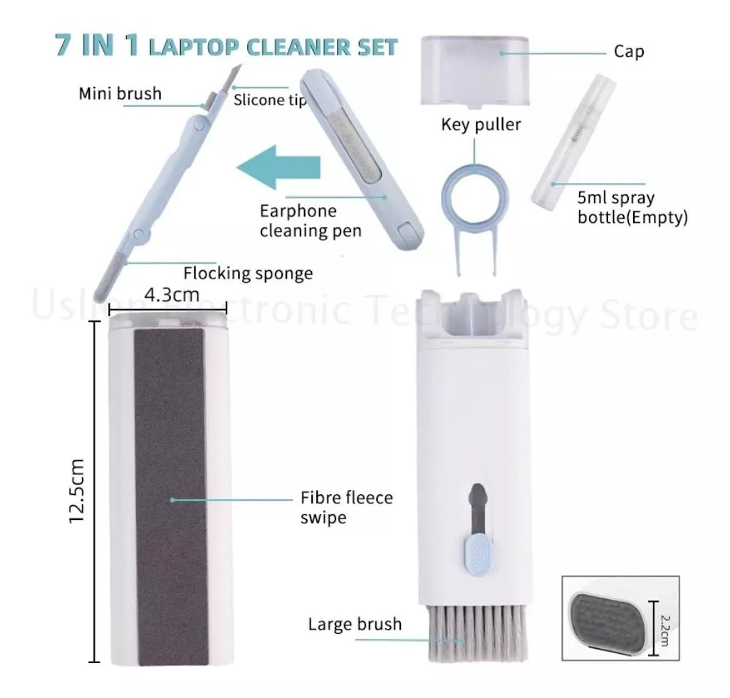 Kit limpiador 7 en 1 para Smartphone, teclados y accesorios