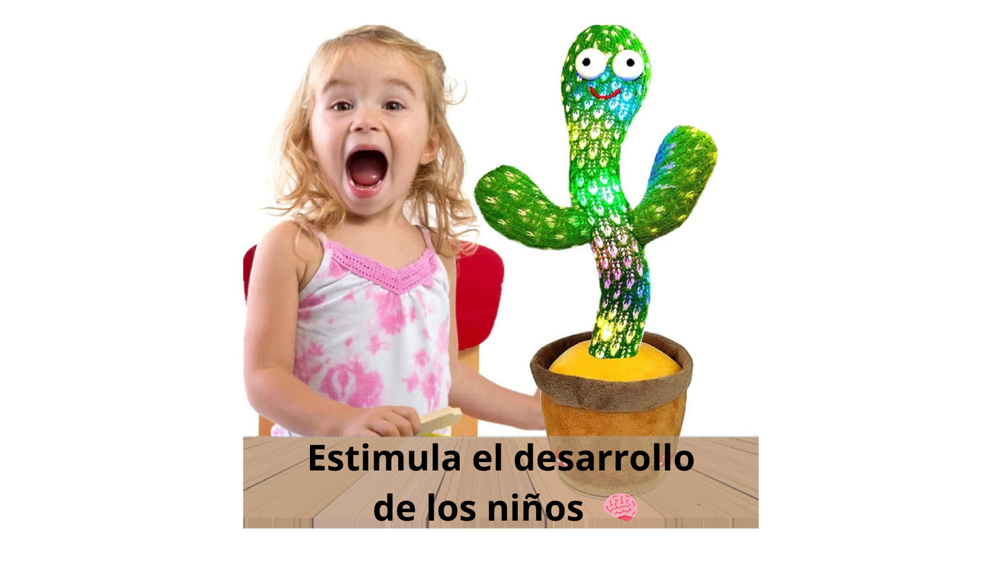Cactus Bailarín Musical con Repetición de Voz y Luces LED